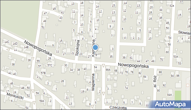 Czeladź, Nowopogońska, 29, mapa Czeladź