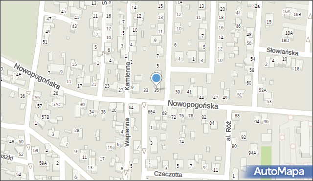 Czeladź, Nowopogońska, 35, mapa Czeladź