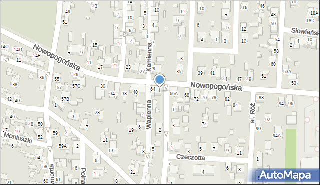 Czeladź, Nowopogońska, 66, mapa Czeladź