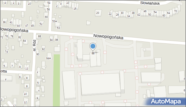 Czeladź, Nowopogońska, 98, mapa Czeladź