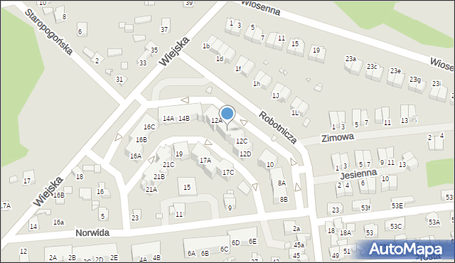 Czeladź, Norwida Cypriana Kamila, 12B, mapa Czeladź