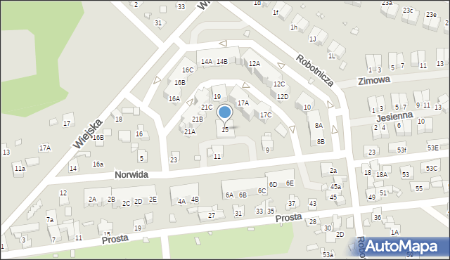 Czeladź, Norwida Cypriana Kamila, 15, mapa Czeladź