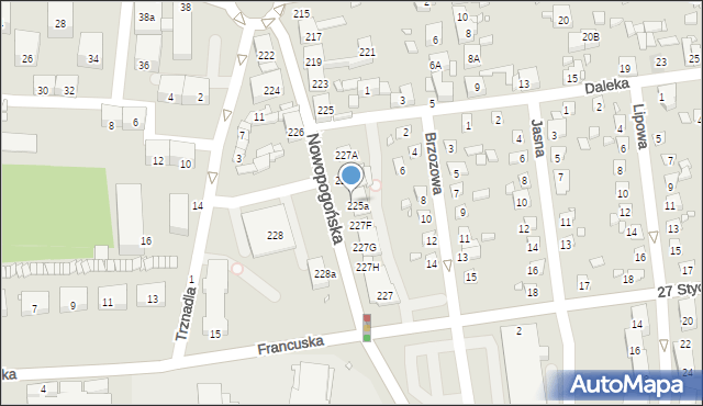 Czeladź, Nowopogońska, 227E, mapa Czeladź