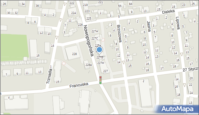 Czeladź, Nowopogońska, 227G, mapa Czeladź