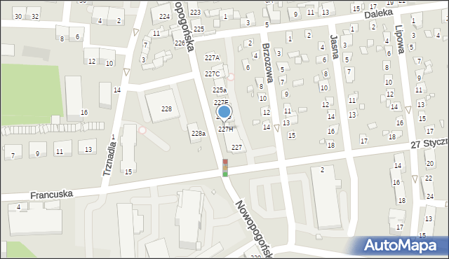 Czeladź, Nowopogońska, 227H, mapa Czeladź