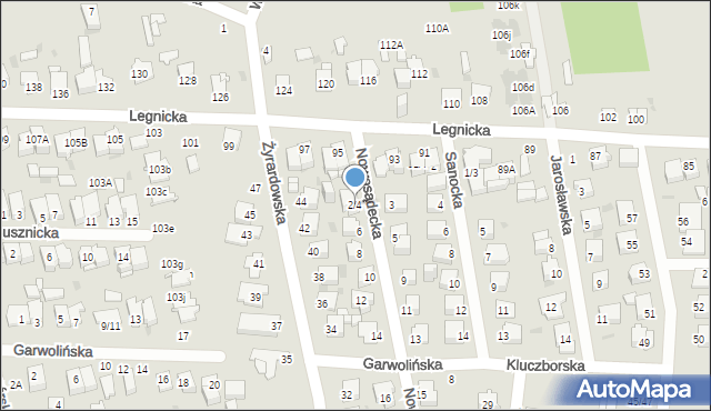 Częstochowa, Nowosądecka, 2/4, mapa Częstochowy