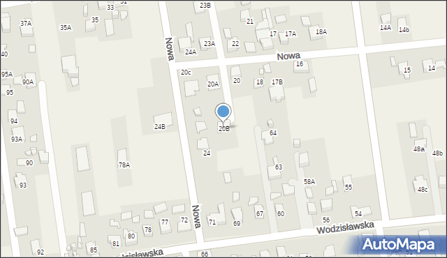 Czyżowice, Nowa, 20B, mapa Czyżowice