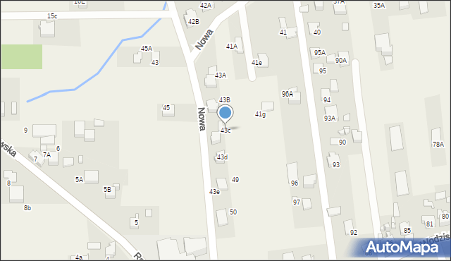 Czyżowice, Nowa, 43c, mapa Czyżowice