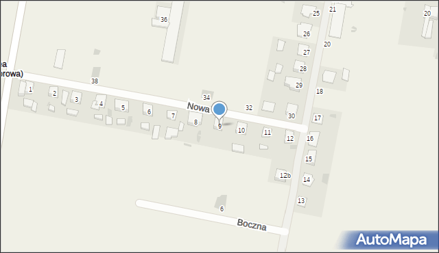 Dąbrowa, Nowa, 9, mapa Dąbrowa