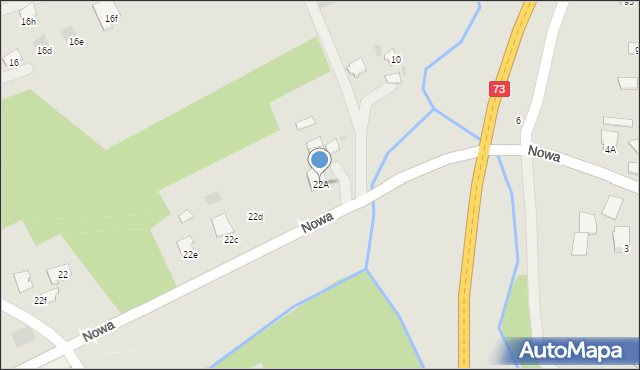 Dąbrowa Tarnowska, Nowa, 22A, mapa Dąbrowa Tarnowska