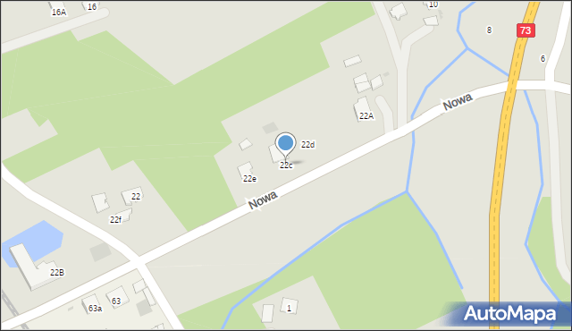 Dąbrowa Tarnowska, Nowa, 22c, mapa Dąbrowa Tarnowska