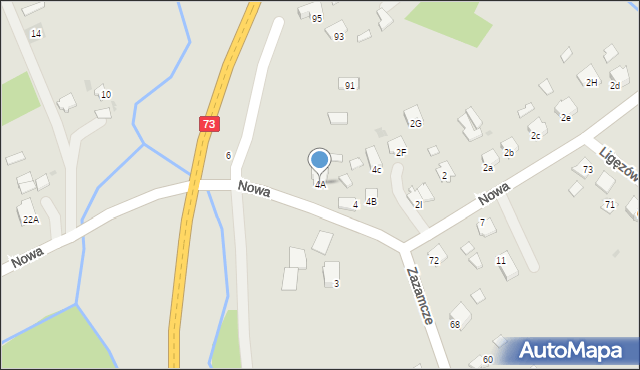 Dąbrowa Tarnowska, Nowa, 4A, mapa Dąbrowa Tarnowska