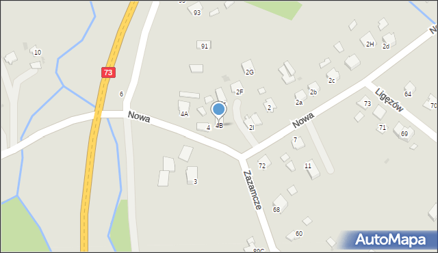 Dąbrowa Tarnowska, Nowa, 4B, mapa Dąbrowa Tarnowska