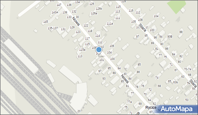 Dęblin, Nowa, 103, mapa Dęblin