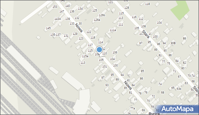 Dęblin, Nowa, 107, mapa Dęblin