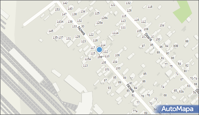 Dęblin, Nowa, 109, mapa Dęblin