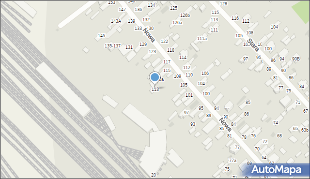 Dęblin, Nowa, 113, mapa Dęblin