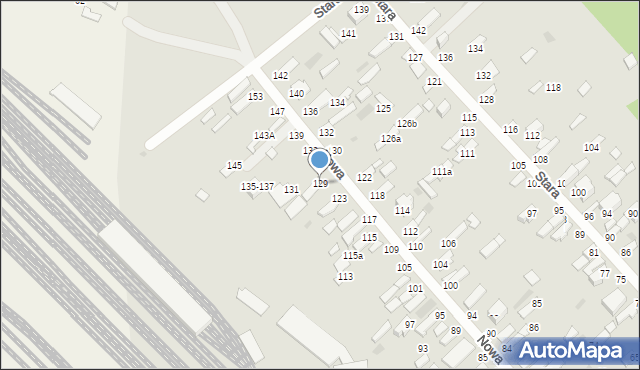 Dęblin, Nowa, 129, mapa Dęblin