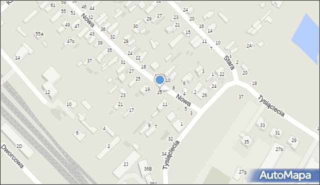 Dęblin, Nowa, 15, mapa Dęblin