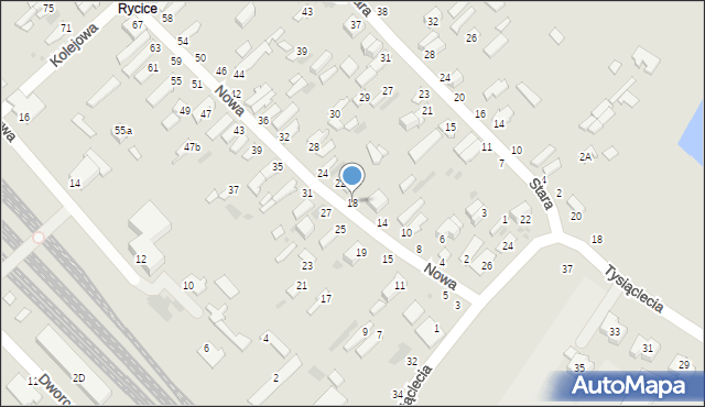 Dęblin, Nowa, 18, mapa Dęblin