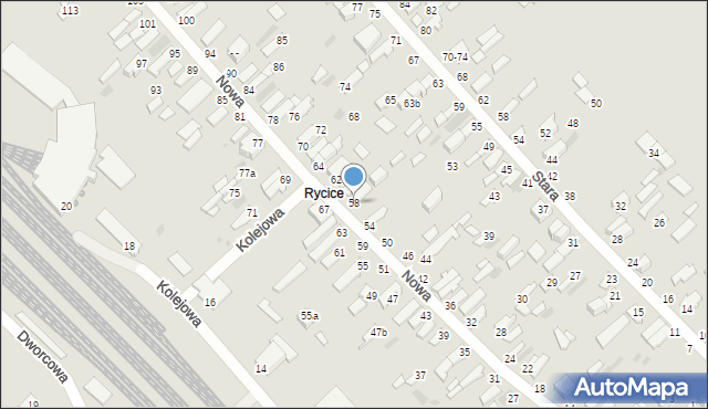 Dęblin, Nowa, 58, mapa Dęblin