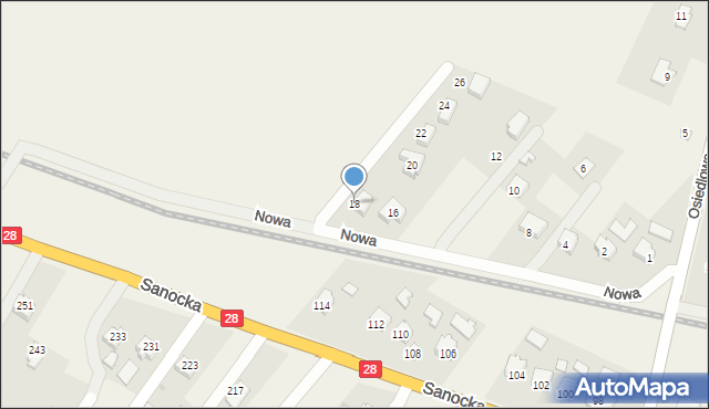 Długie, Nowa, 18, mapa Długie