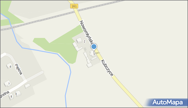 Dobiegniew, Nowomłyńska, 1, mapa Dobiegniew