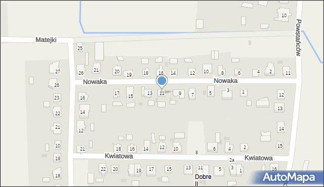 Dobre, Nowaka Bartłomieja, 11, mapa Dobre