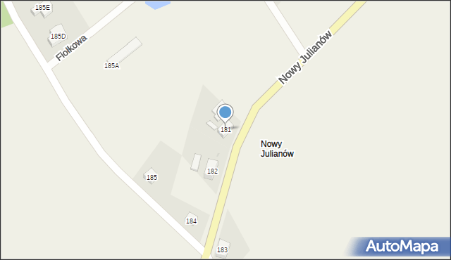 Dziećmorowice, Nowy Julianów, 181, mapa Dziećmorowice