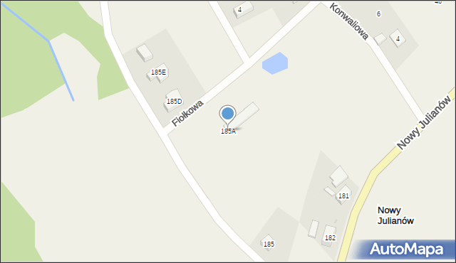 Dziećmorowice, Nowy Julianów, 185A, mapa Dziećmorowice