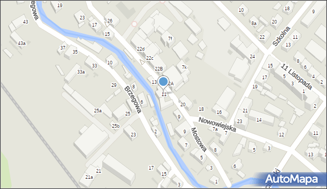 Dzierżoniów, Nowowiejska, 11, mapa Dzierżoniów