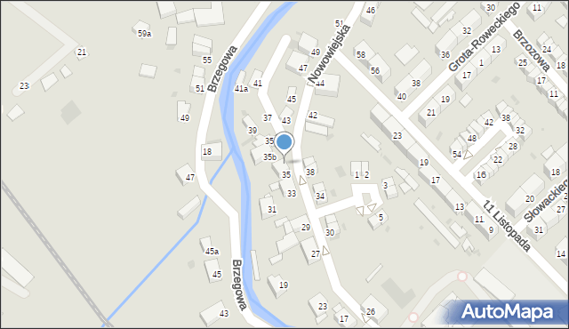 Dzierżoniów, Nowowiejska, 35a, mapa Dzierżoniów