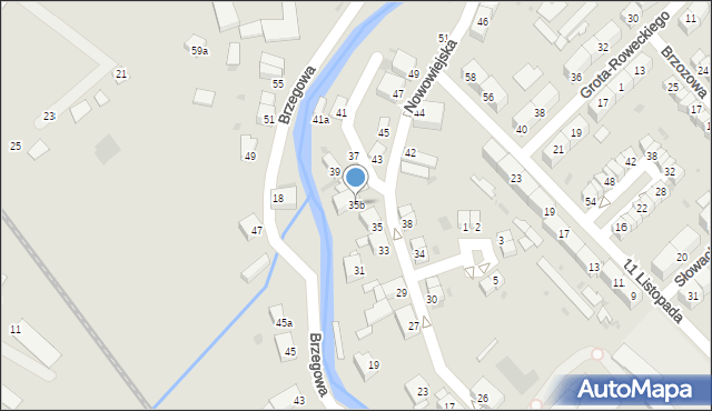 Dzierżoniów, Nowowiejska, 35b, mapa Dzierżoniów