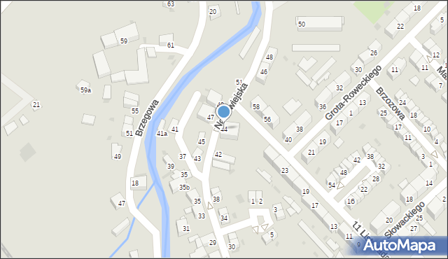 Dzierżoniów, Nowowiejska, 44, mapa Dzierżoniów