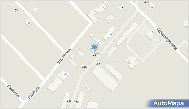 Elbląg, Nowodworska, 26, mapa Elbląga