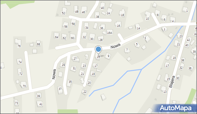 Frysztak, Nowa, 15, mapa Frysztak