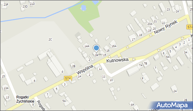 Gąbin, Nowy Rynek, 14, mapa Gąbin