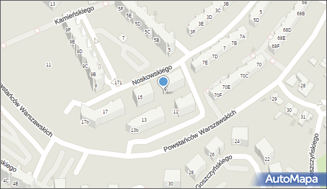 Gdańsk, Noskowskiego Zygmunta, 11u, mapa Gdańska