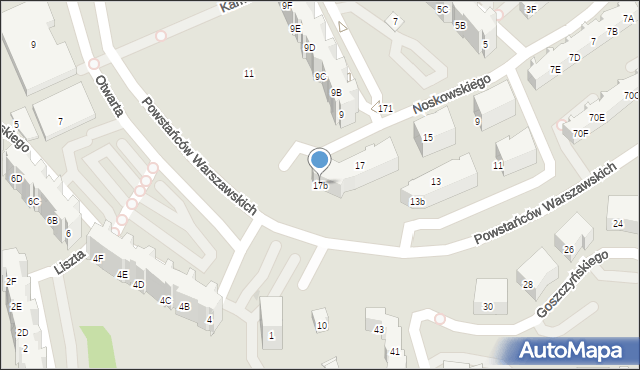 Gdańsk, Noskowskiego Zygmunta, 17b, mapa Gdańska