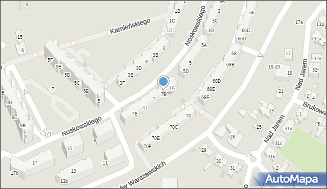 Gdańsk, Noskowskiego Zygmunta, 7B, mapa Gdańska