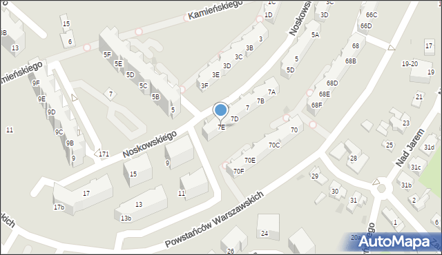 Gdańsk, Noskowskiego Zygmunta, 7E, mapa Gdańska