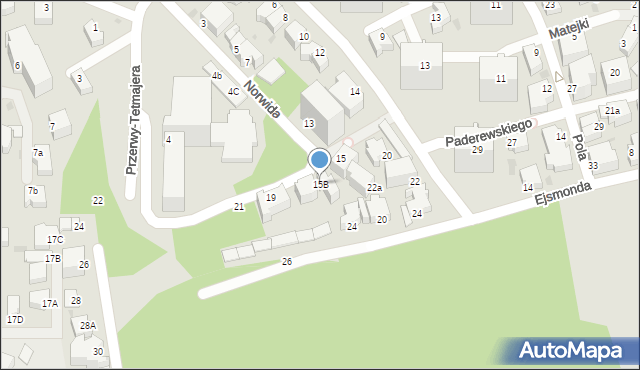 Gdynia, Norwida Cypriana Kamila, 15B, mapa Gdyni