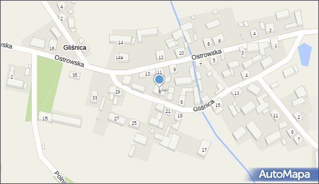 Gliśnica, Nowa, 8, mapa Gliśnica