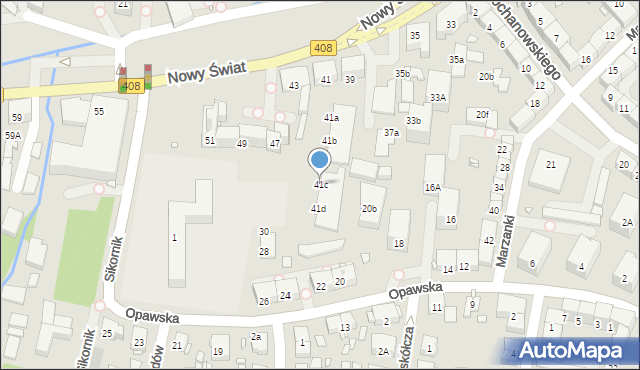 Gliwice, Nowy Świat, 41c, mapa Gliwic