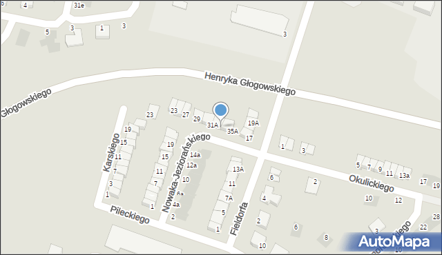 Głogów, Nowaka-Jeziorańskiego Jana, 33A, mapa Głogów