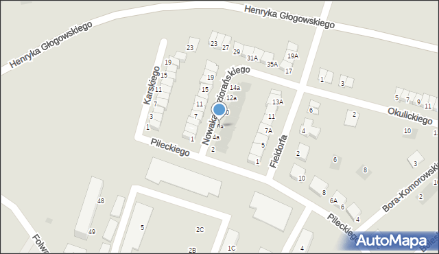 Głogów, Nowaka-Jeziorańskiego Jana, 6a, mapa Głogów