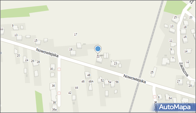 Gorzów, Nowowiejska, 21, mapa Gorzów