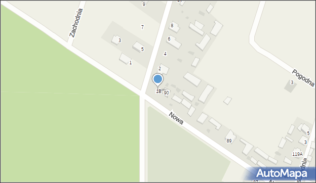 Gręzówka, Nowa Gręzówka, 1B, mapa Gręzówka