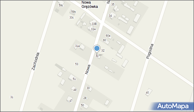 Gręzówka, Nowa Gręzówka, 31, mapa Gręzówka