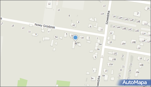 Grodzisk Mazowiecki, Nowy Grodzisk, 3B, mapa Grodzisk Mazowiecki